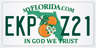 FL license plate EKPZ21