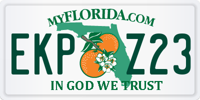 FL license plate EKPZ23