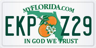 FL license plate EKPZ29
