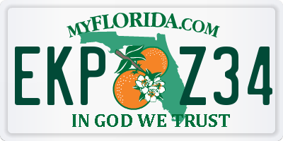 FL license plate EKPZ34