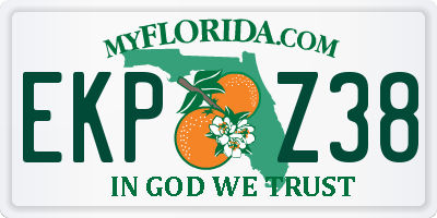 FL license plate EKPZ38