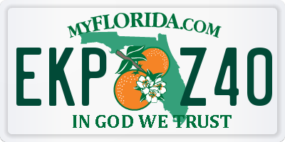 FL license plate EKPZ40