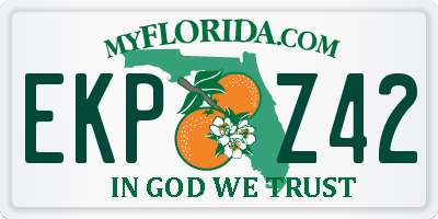 FL license plate EKPZ42