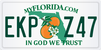 FL license plate EKPZ47