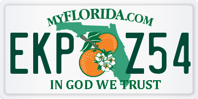 FL license plate EKPZ54