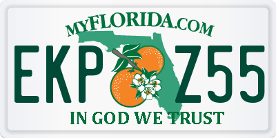 FL license plate EKPZ55