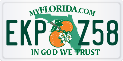 FL license plate EKPZ58