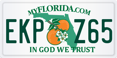 FL license plate EKPZ65