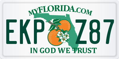 FL license plate EKPZ87
