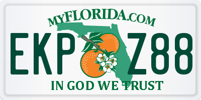 FL license plate EKPZ88
