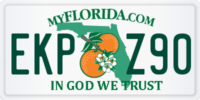 FL license plate EKPZ90