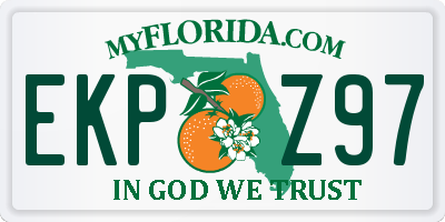 FL license plate EKPZ97