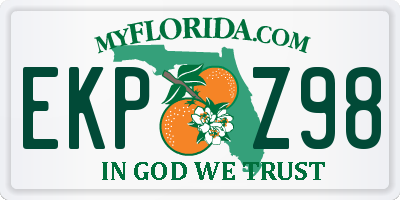 FL license plate EKPZ98