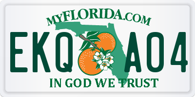 FL license plate EKQA04