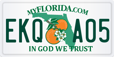 FL license plate EKQA05