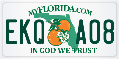 FL license plate EKQA08