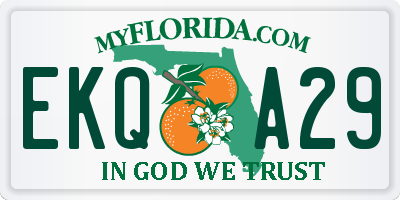 FL license plate EKQA29