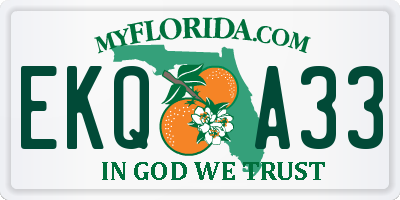 FL license plate EKQA33