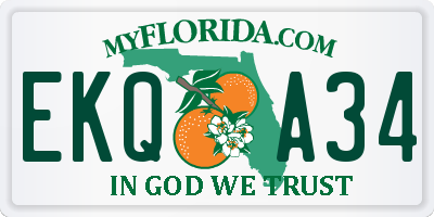 FL license plate EKQA34