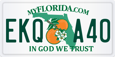 FL license plate EKQA40