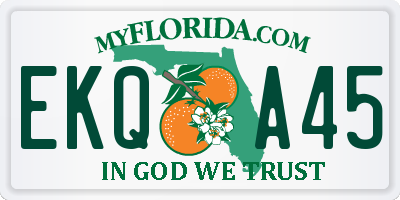 FL license plate EKQA45
