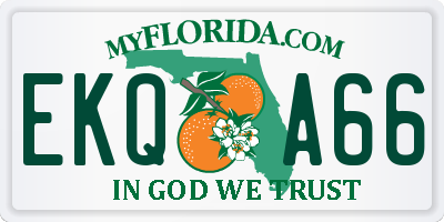 FL license plate EKQA66