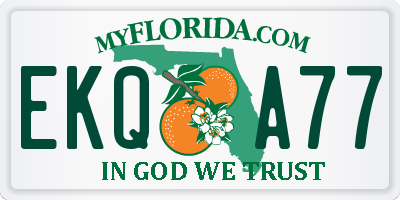 FL license plate EKQA77