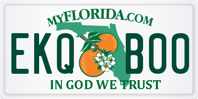 FL license plate EKQB00