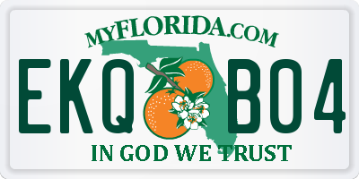 FL license plate EKQB04