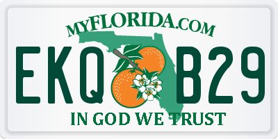 FL license plate EKQB29