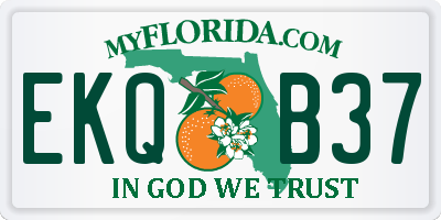 FL license plate EKQB37