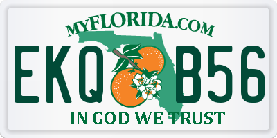 FL license plate EKQB56