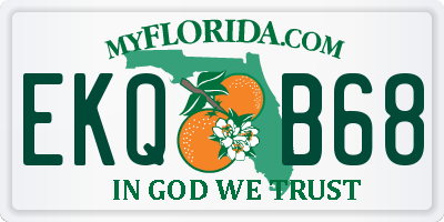 FL license plate EKQB68