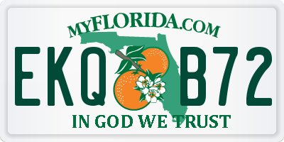 FL license plate EKQB72