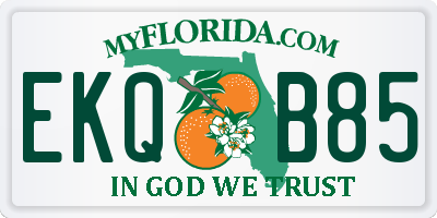 FL license plate EKQB85