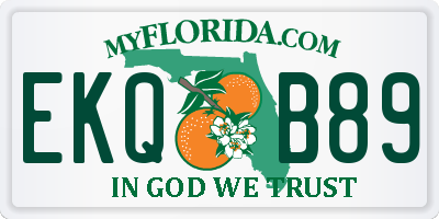FL license plate EKQB89