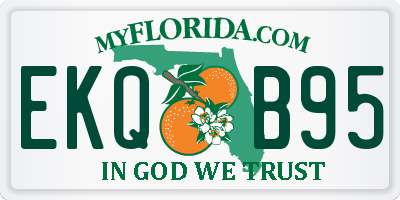 FL license plate EKQB95