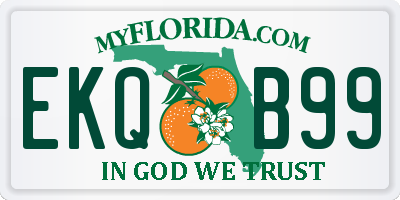 FL license plate EKQB99