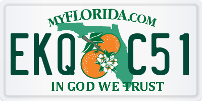 FL license plate EKQC51