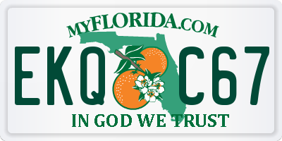 FL license plate EKQC67