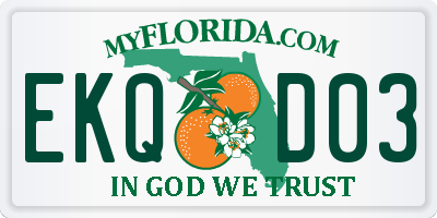 FL license plate EKQD03