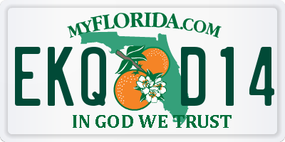 FL license plate EKQD14