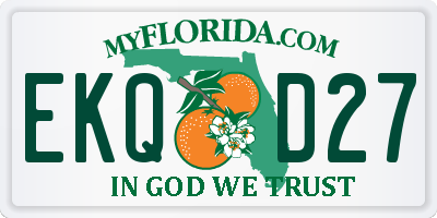 FL license plate EKQD27