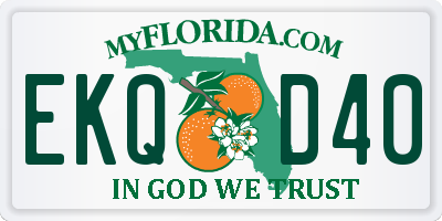 FL license plate EKQD40
