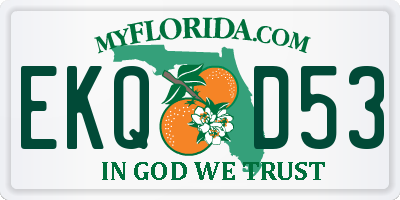 FL license plate EKQD53