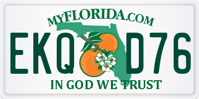 FL license plate EKQD76