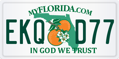 FL license plate EKQD77