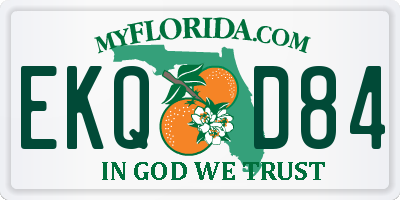 FL license plate EKQD84