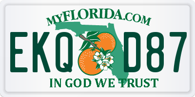 FL license plate EKQD87