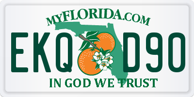 FL license plate EKQD90